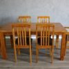 Combo Curvas Mesa 160x90 mas 6 Sillas - Madera Maciza - Imagen 2