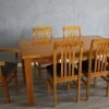 Combo Curvas Mesa 160x90 mas 6 Sillas - Madera Maciza - Imagen 3