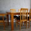 Combo Curvas Mesa 160x90 mas 6 Sillas - Madera Maciza